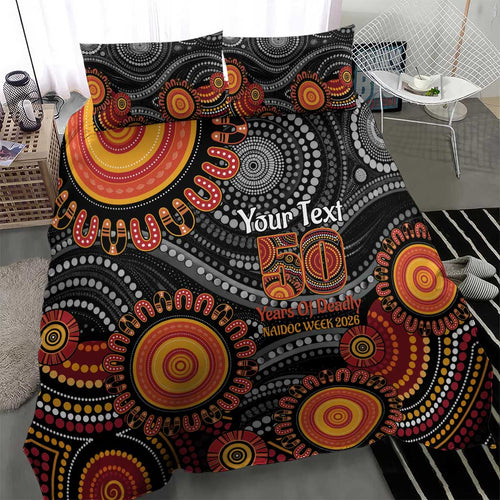 NAIDOC Week 50 Years Deadly Personalised Bedding Set Aboriginal Art
