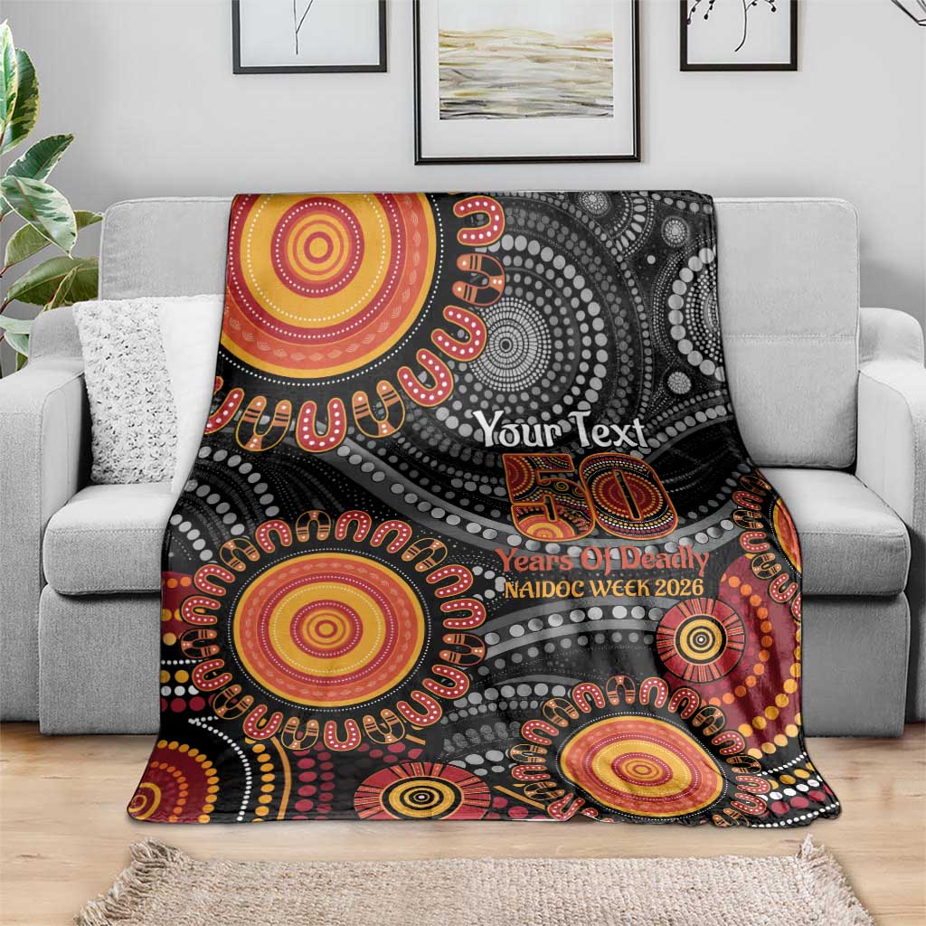 NAIDOC Week 50 Years Deadly Personalised Blanket Aboriginal Art