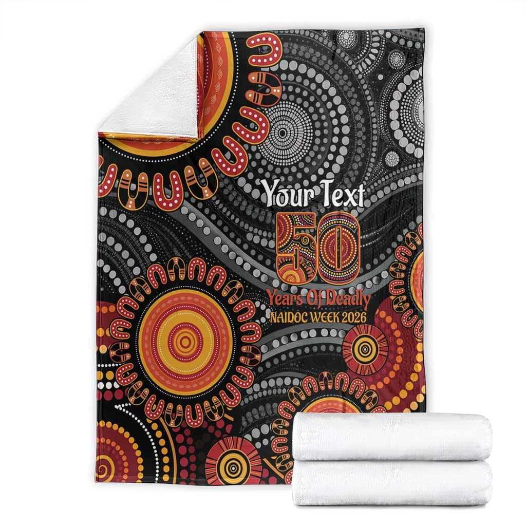 NAIDOC Week 50 Years Deadly Personalised Blanket Aboriginal Art