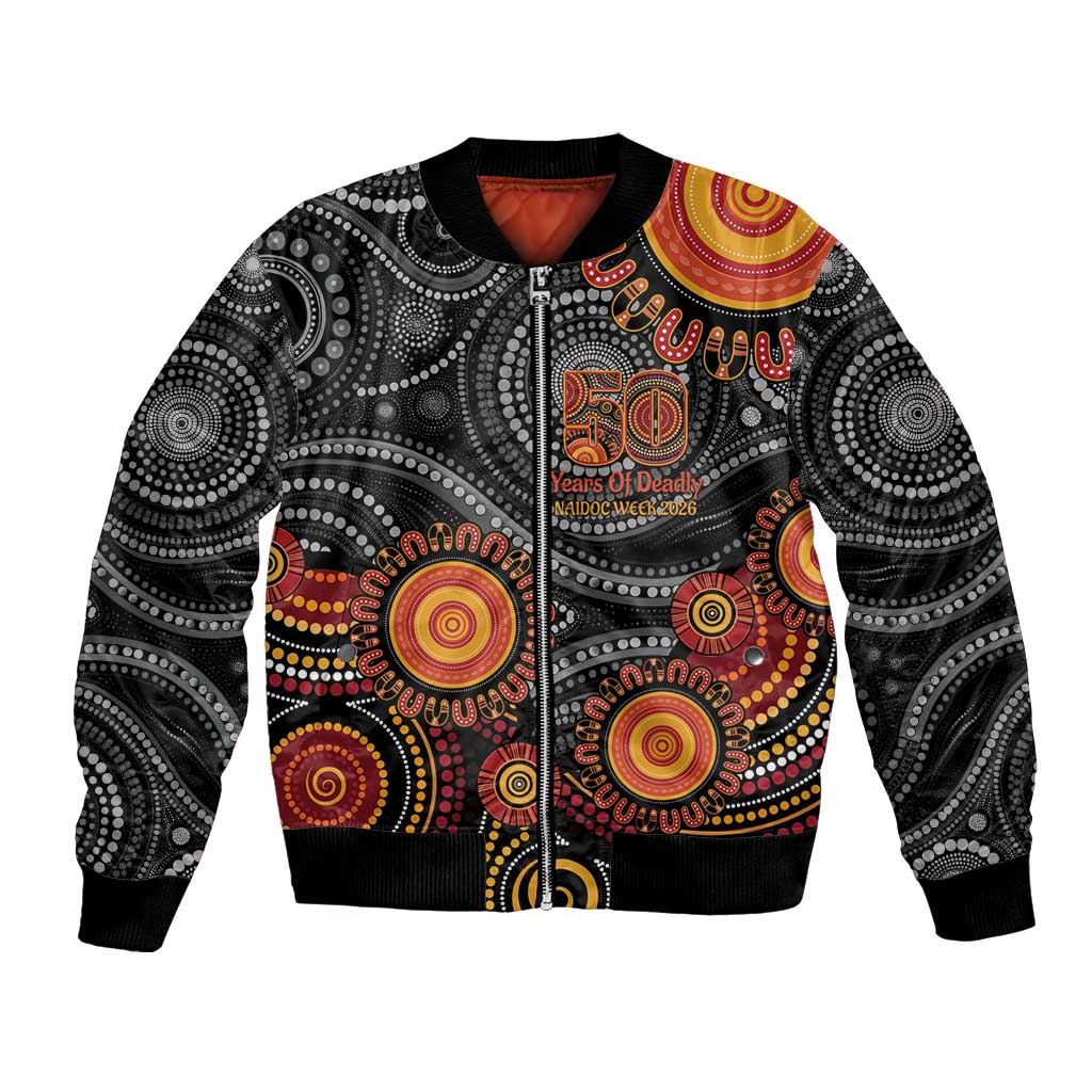 NAIDOC Week 50 Years Deadly Personalised Bomber Jacket Aboriginal Art