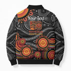 NAIDOC Week 50 Years Deadly Personalised Bomber Puffer Jacket Aboriginal Art