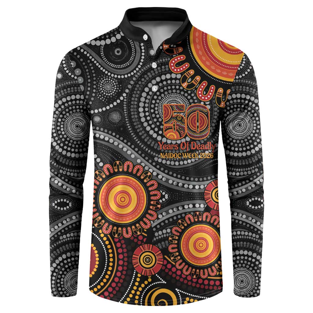 NAIDOC Week 50 Years Deadly Personalised Button Sweatshirt Aboriginal Art