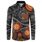NAIDOC Week 50 Years Deadly Personalised Button Sweatshirt Aboriginal Art