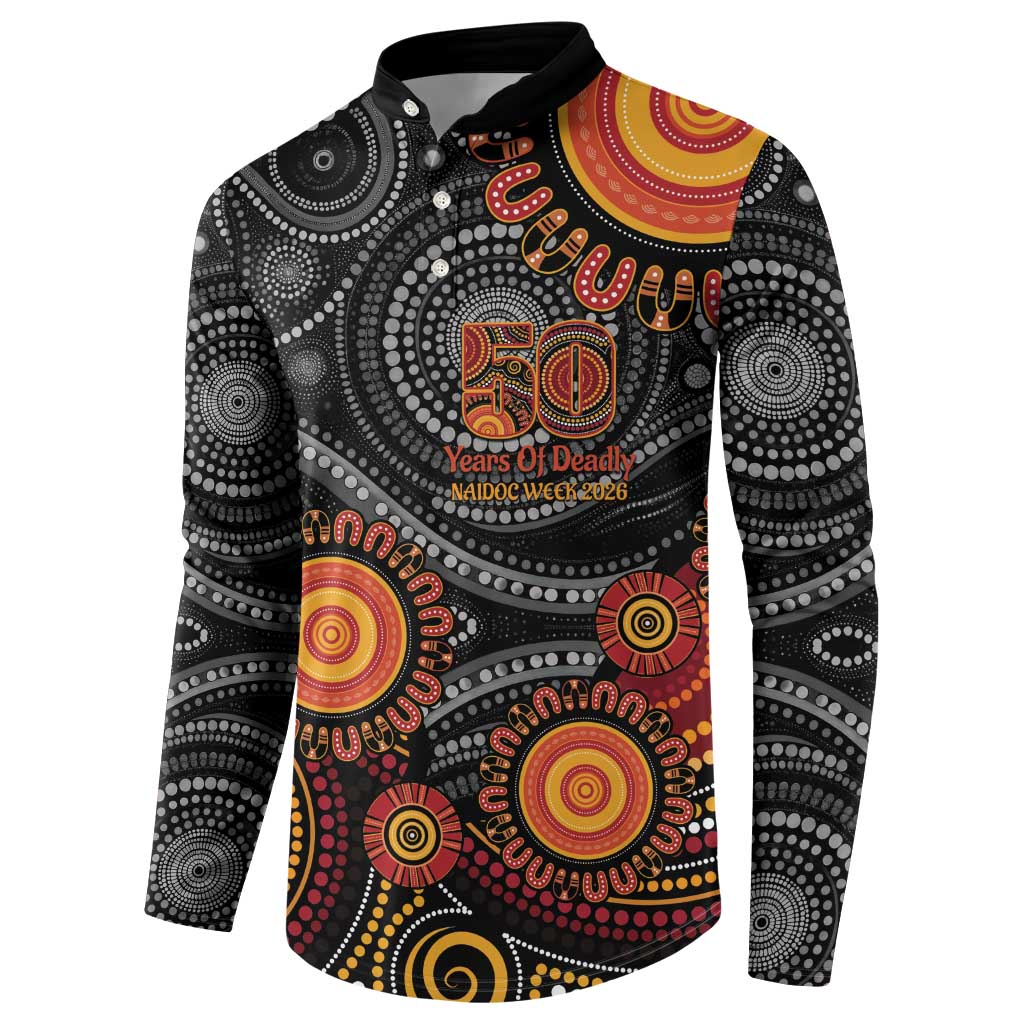 NAIDOC Week 50 Years Deadly Personalised Button Sweatshirt Aboriginal Art