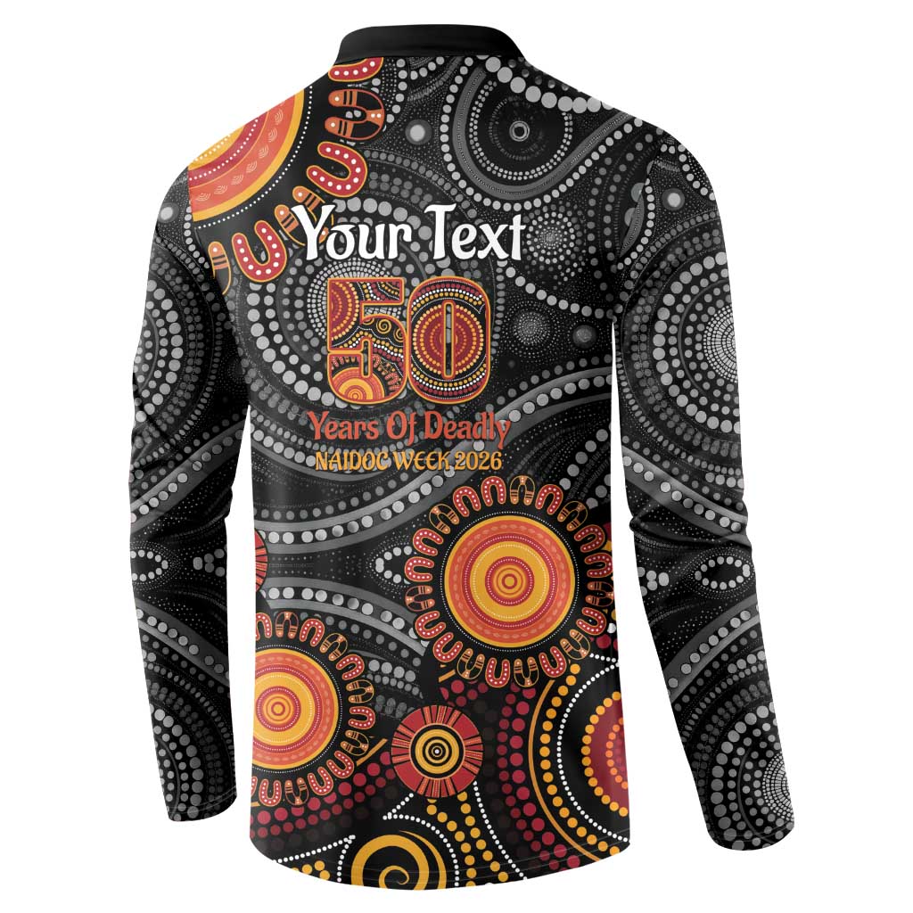 NAIDOC Week 50 Years Deadly Personalised Button Sweatshirt Aboriginal Art
