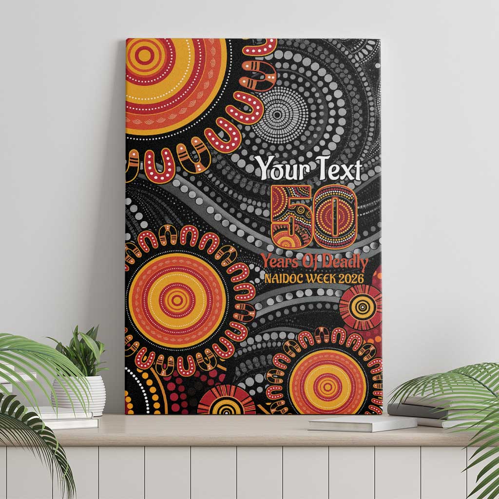 NAIDOC Week 50 Years Deadly Personalised Canvas Wall Art Aboriginal Art