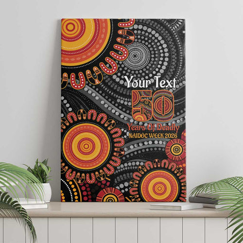 NAIDOC Week 50 Years Deadly Personalised Canvas Wall Art Aboriginal Art