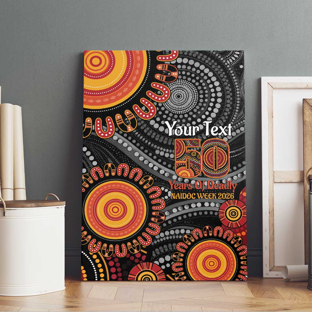 NAIDOC Week 50 Years Deadly Personalised Canvas Wall Art Aboriginal Art