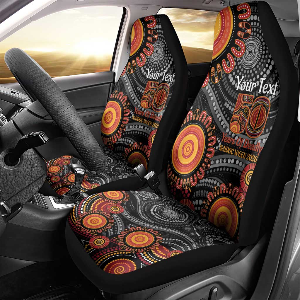 NAIDOC Week 50 Years Deadly Personalised Car Seat Cover Aboriginal Art