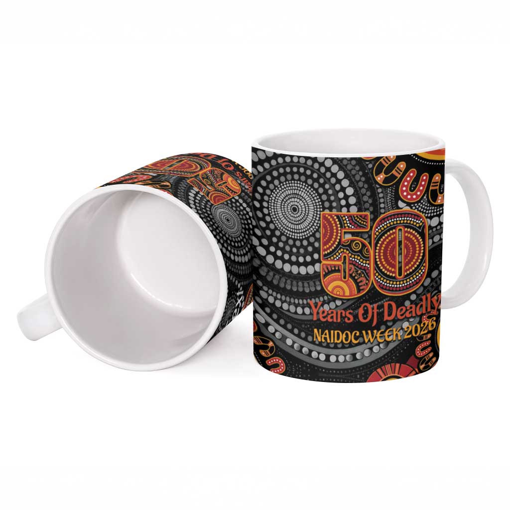 NAIDOC Week 50 Years Deadly Personalised Ceramic Mug Aboriginal Art
