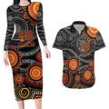 NAIDOC Week 50 Years Deadly Personalised Couples Matching Long Sleeve Bodycon Dress and Hawaiian Shirt Aboriginal Art