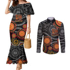 NAIDOC Week 50 Years Deadly Personalised Couples Matching Mermaid Dress and Long Sleeve Button Shirt Aboriginal Art