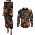 NAIDOC Week 50 Years Deadly Personalised Couples Matching Puletasi and Long Sleeve Button Shirt Aboriginal Art