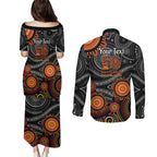 NAIDOC Week 50 Years Deadly Personalised Couples Matching Puletasi and Long Sleeve Button Shirt Aboriginal Art
