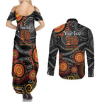 NAIDOC Week 50 Years Deadly Personalised Couples Matching Summer Maxi Dress and Long Sleeve Button Shirt Aboriginal Art