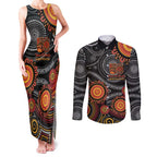 NAIDOC Week 50 Years Deadly Personalised Couples Matching Tank Maxi Dress and Long Sleeve Button Shirt Aboriginal Art