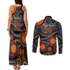 NAIDOC Week 50 Years Deadly Personalised Couples Matching Tank Maxi Dress and Long Sleeve Button Shirt Aboriginal Art