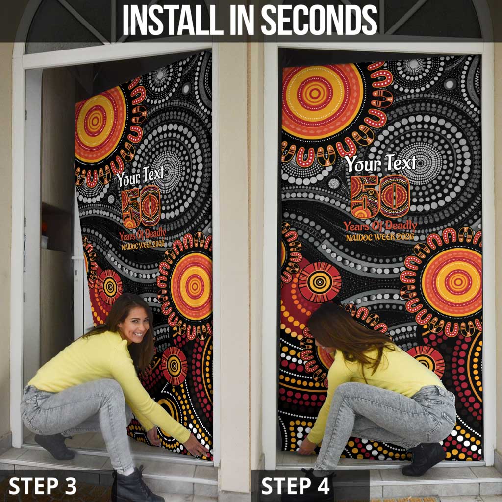 NAIDOC Week 50 Years Deadly Personalised Door Cover Aboriginal Art