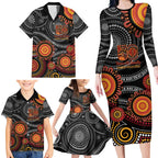 NAIDOC Week 50 Years Deadly Personalised Family Matching Long Sleeve Bodycon Dress and Hawaiian Shirt Aboriginal Art