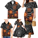 NAIDOC Week 50 Years Deadly Personalised Family Matching Mermaid Dress and Hawaiian Shirt Aboriginal Art