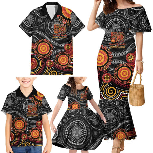 NAIDOC Week 50 Years Deadly Personalised Family Matching Mermaid Dress and Hawaiian Shirt Aboriginal Art