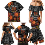 NAIDOC Week 50 Years Deadly Personalised Family Matching Mermaid Dress and Hawaiian Shirt Aboriginal Art
