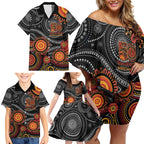 NAIDOC Week 50 Years Deadly Personalised Family Matching Off Shoulder Short Dress and Hawaiian Shirt Aboriginal Art