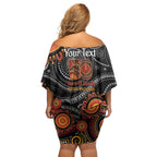 NAIDOC Week 50 Years Deadly Personalised Family Matching Off Shoulder Short Dress and Hawaiian Shirt Aboriginal Art