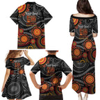 NAIDOC Week 50 Years Deadly Personalised Family Matching Puletasi and Hawaiian Shirt Aboriginal Art