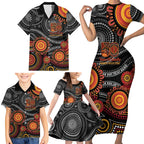 NAIDOC Week 50 Years Deadly Personalised Family Matching Short Sleeve Bodycon Dress and Hawaiian Shirt Aboriginal Art