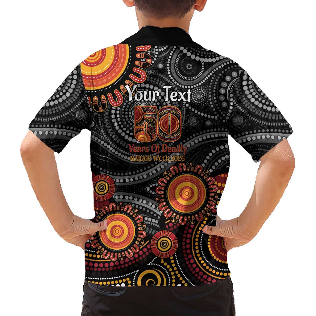 NAIDOC Week 50 Years Deadly Personalised Family Matching Tank Maxi Dress and Hawaiian Shirt Aboriginal Art