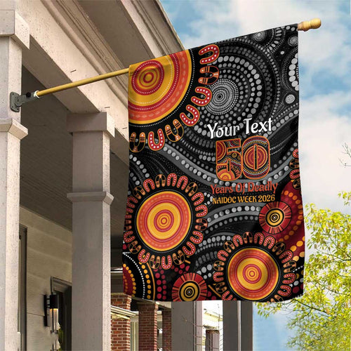 NAIDOC Week 50 Years Deadly Personalised Garden Flag Aboriginal Art