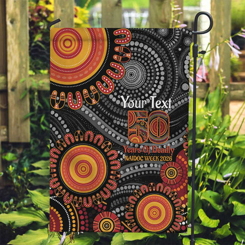 NAIDOC Week 50 Years Deadly Personalised Garden Flag Aboriginal Art