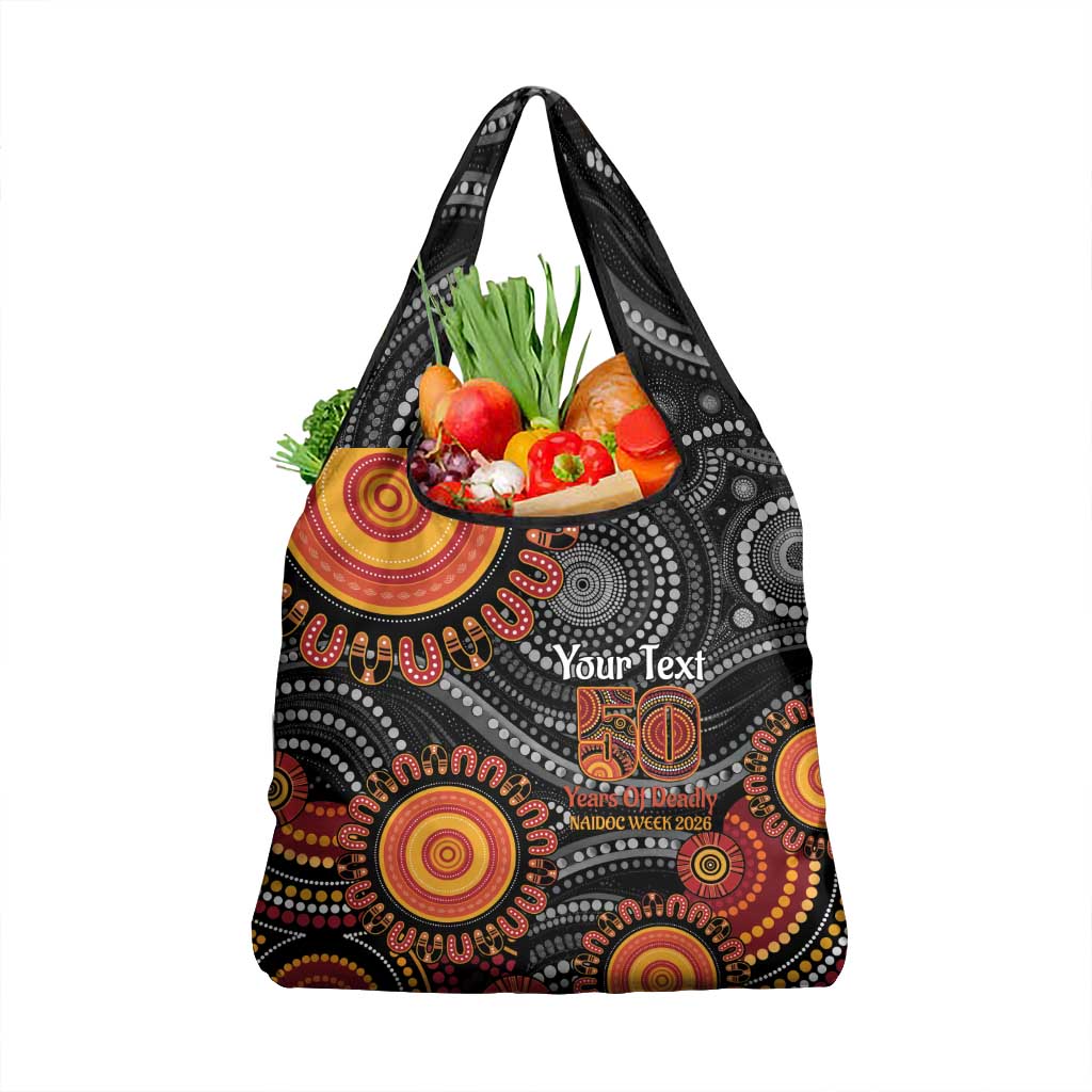 NAIDOC Week 50 Years Deadly Personalised Grocery Bag Aboriginal Art
