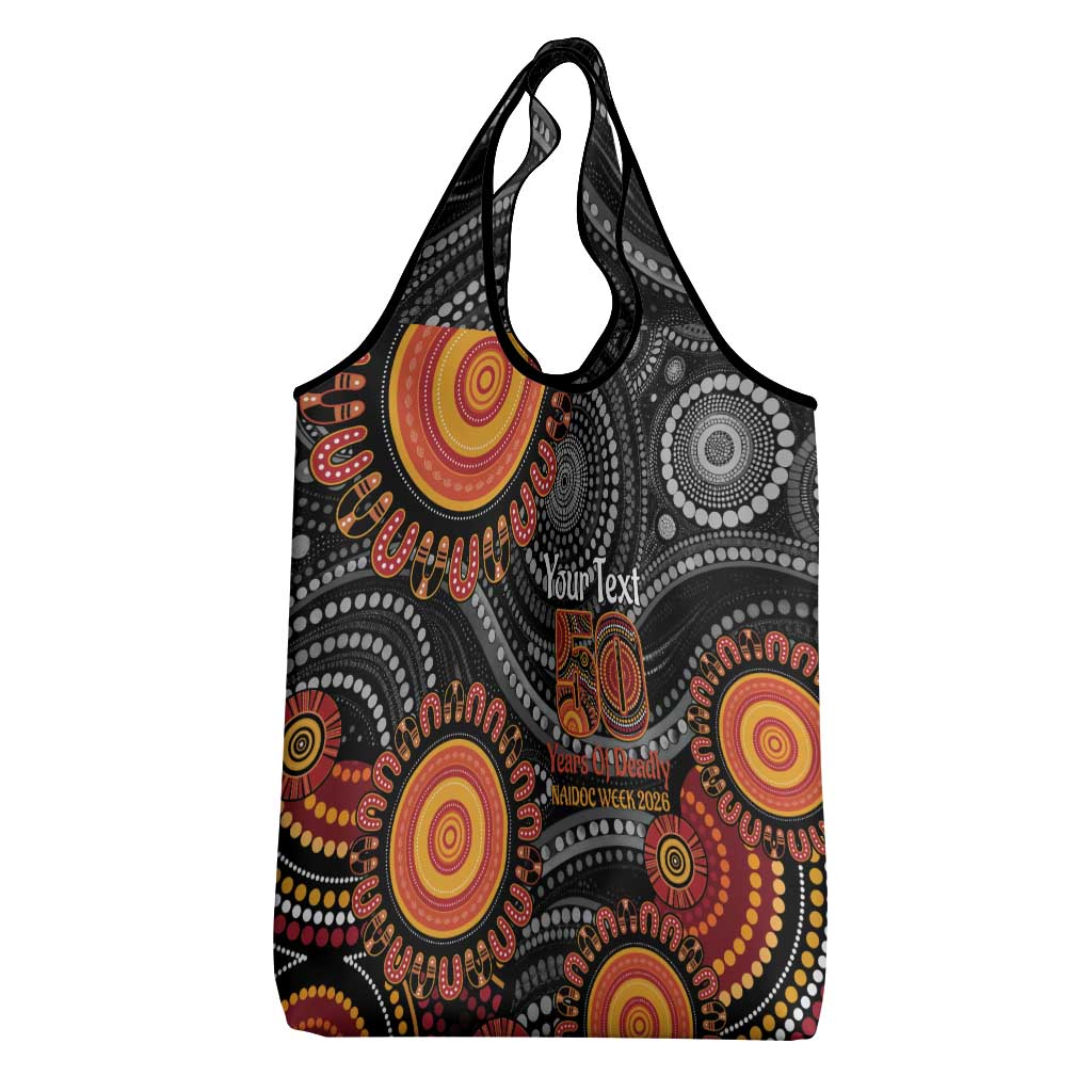 NAIDOC Week 50 Years Deadly Personalised Grocery Bag Aboriginal Art