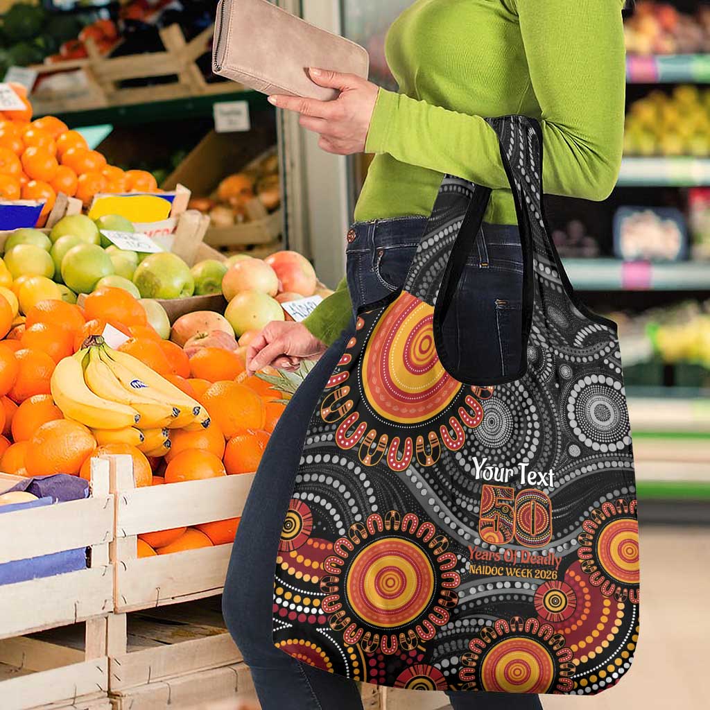NAIDOC Week 50 Years Deadly Personalised Grocery Bag Aboriginal Art