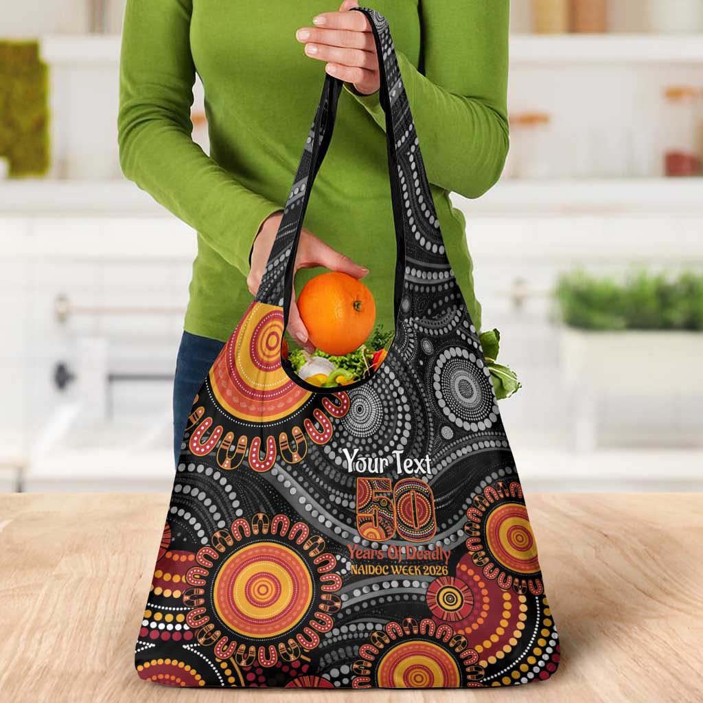 NAIDOC Week 50 Years Deadly Personalised Grocery Bag Aboriginal Art