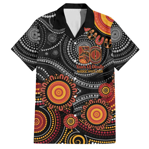 NAIDOC Week 50 Years Deadly Personalised Hawaiian Shirt Aboriginal Art