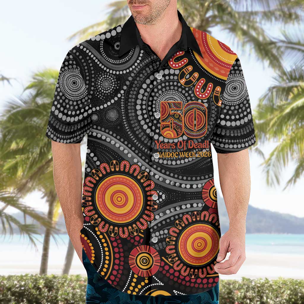NAIDOC Week 50 Years Deadly Personalised Hawaiian Shirt Aboriginal Art