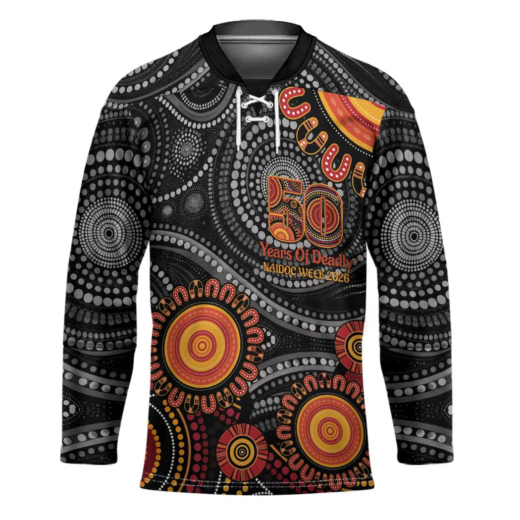 NAIDOC Week 50 Years Deadly Personalised Hockey Jersey Aboriginal Art