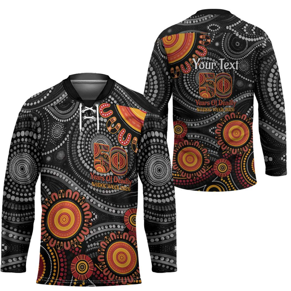 NAIDOC Week 50 Years Deadly Personalised Hockey Jersey Aboriginal Art