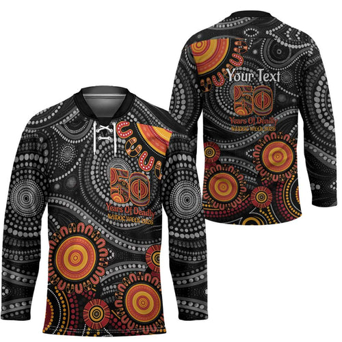 NAIDOC Week 50 Years Deadly Personalised Hockey Jersey Aboriginal Art