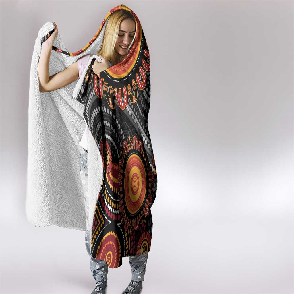 NAIDOC Week 50 Years Deadly Personalised Hooded Blanket Aboriginal Art