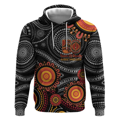 NAIDOC Week 50 Years Deadly Personalised Hoodie Aboriginal Art