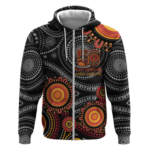 NAIDOC Week 50 Years Deadly Personalised Hoodie Aboriginal Art