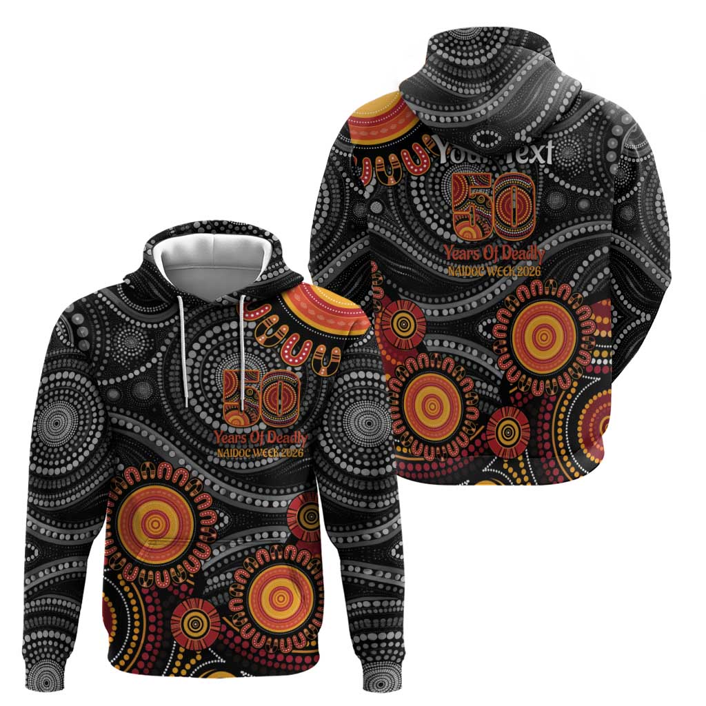 NAIDOC Week 50 Years Deadly Personalised Hoodie Aboriginal Art