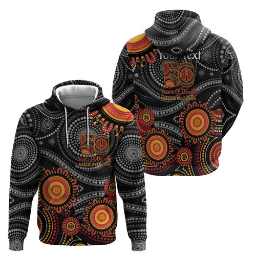 NAIDOC Week 50 Years Deadly Personalised Hoodie Aboriginal Art