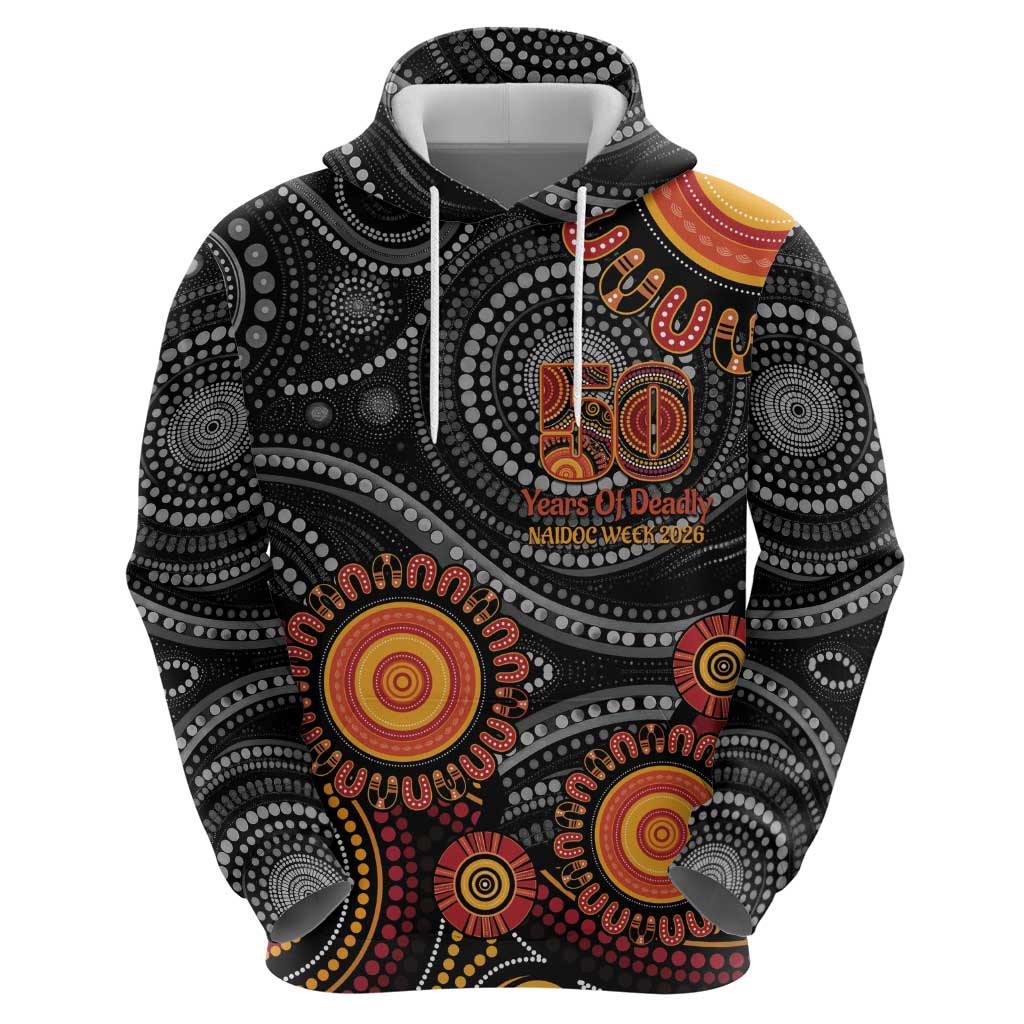 NAIDOC Week 50 Years Deadly Personalised Hoodie Aboriginal Art
