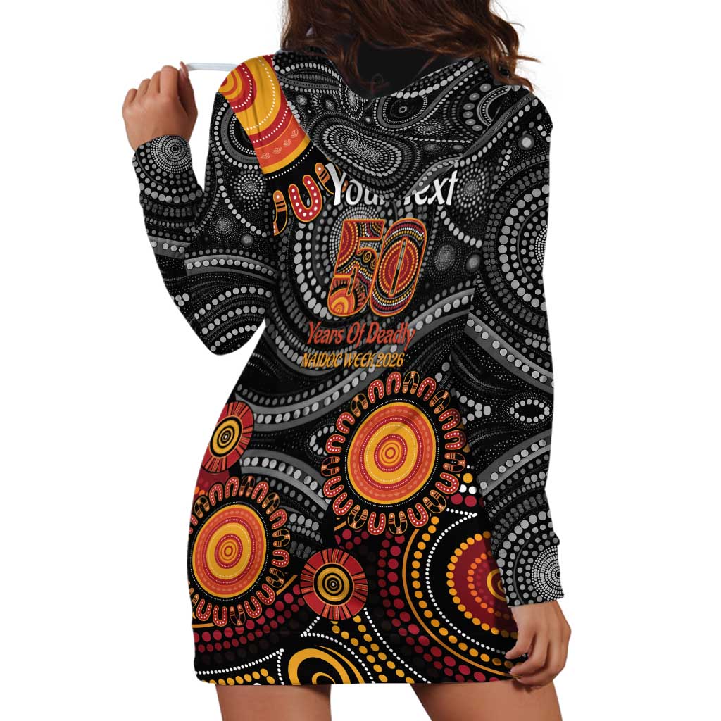 NAIDOC Week 50 Years Deadly Personalised Hoodie Dress Aboriginal Art