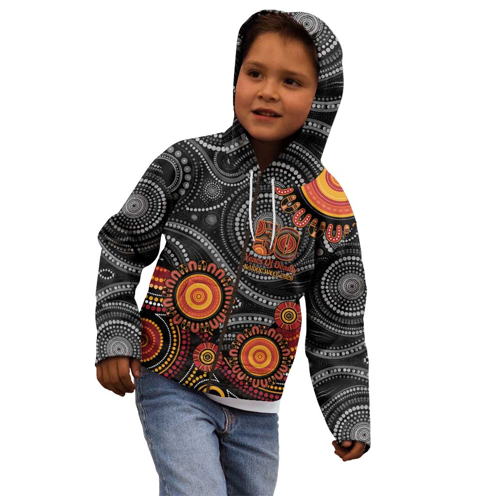 NAIDOC Week 50 Years Deadly Personalised Kid Hoodie Aboriginal Art